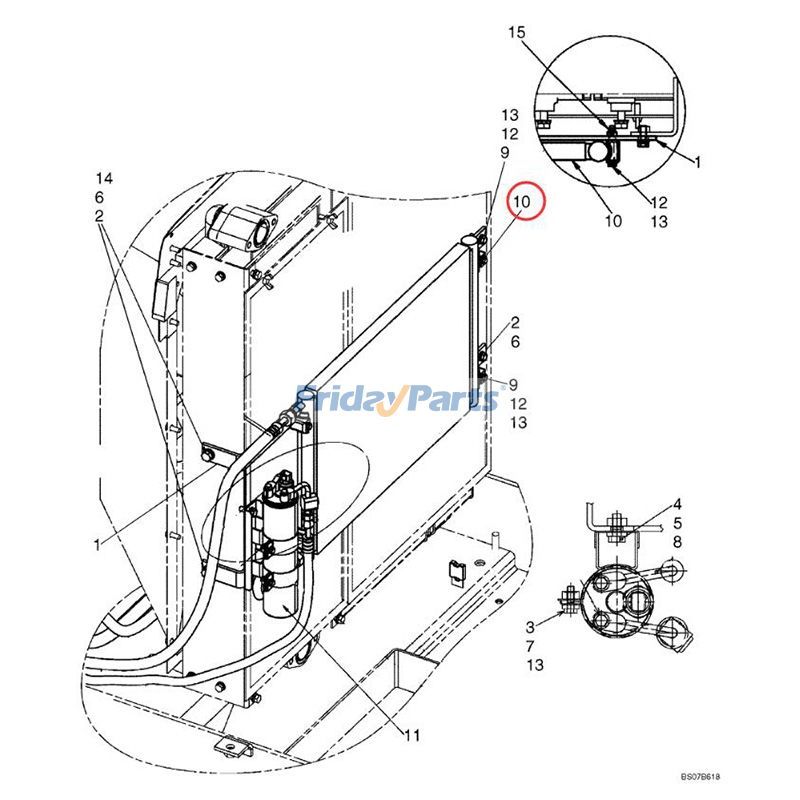 A/C Condenser Core YN20M01675P1 for Kobelco Excavator 140SR 200-8 ED150 SK170-8 SK210LC-8 SK260 SK295-8 SK350-8 SK485-8 for less