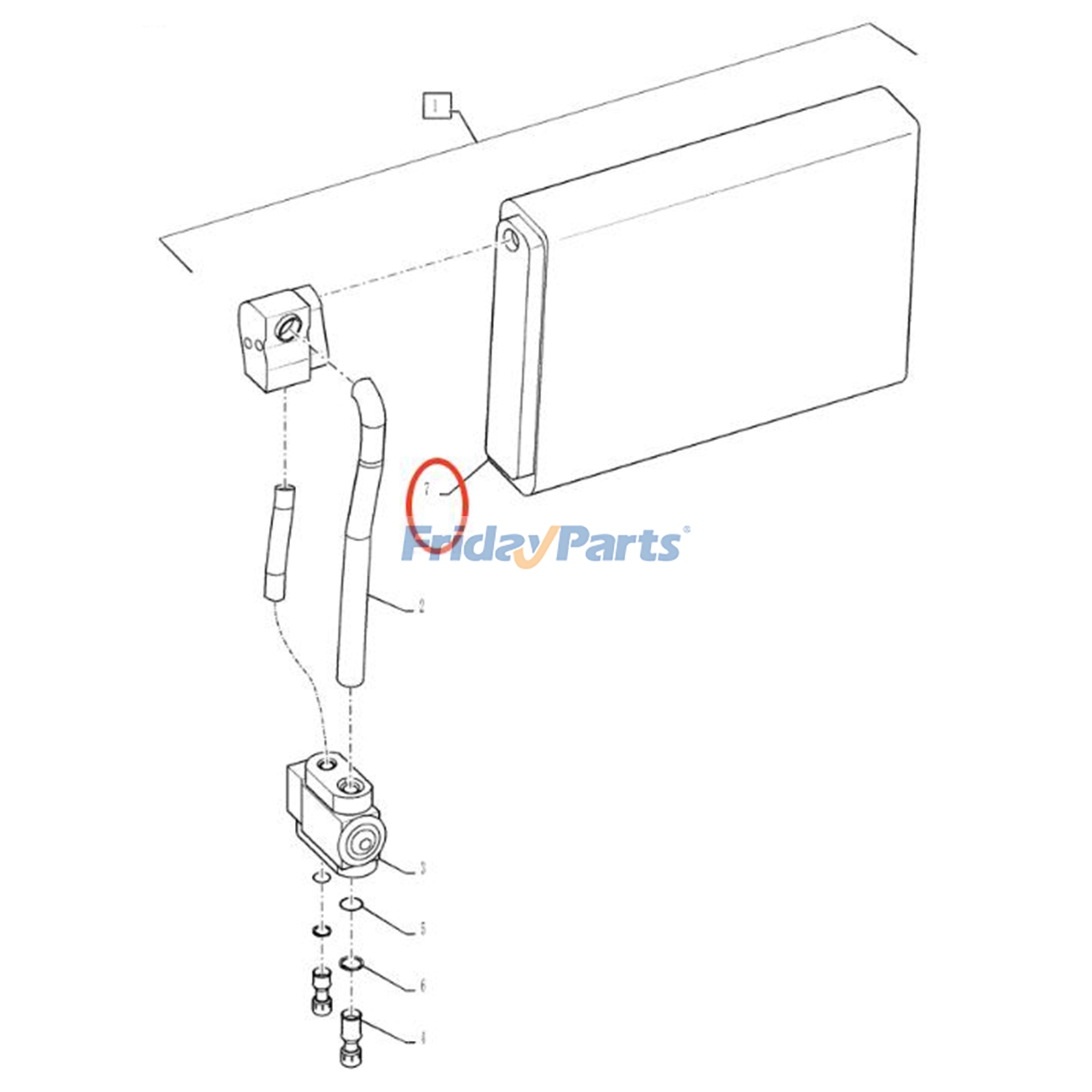 A/C Evaporator for Loader