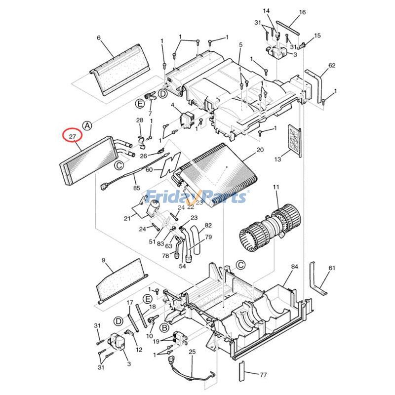 FridayParts A/C Heater Core