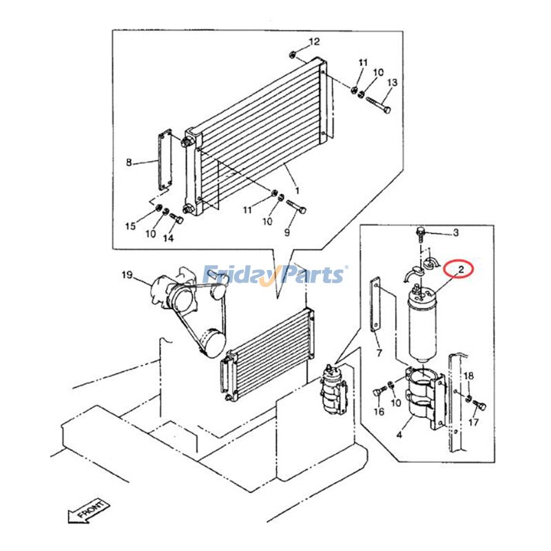 A/C Reciver Dryer for Excavator