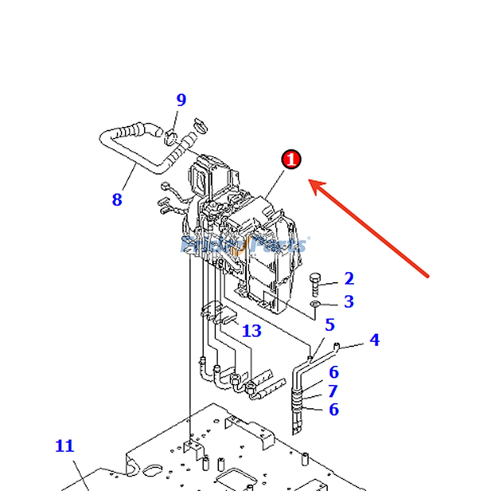 エンジン,エクスカベーター,モーターグレーダー エアコンユニットアセンブリ