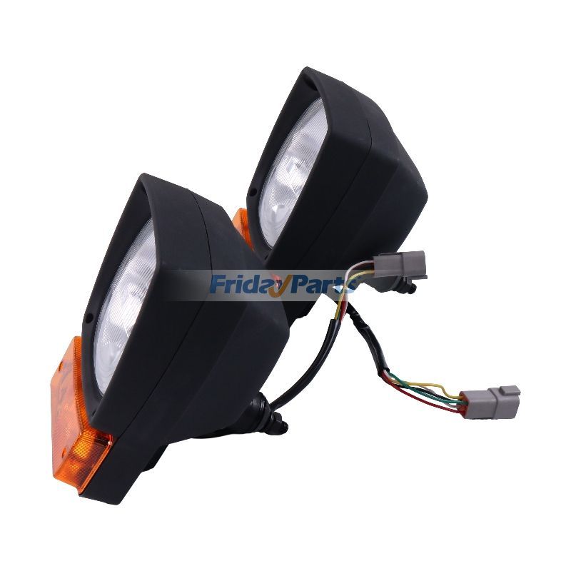 Un par de faros delanteros de 24 V 3E-7585 3E-7584 para cargadores Caterpillar CAT Engine 3054 3176 3196 3034 416B 216 226B de FridayParts