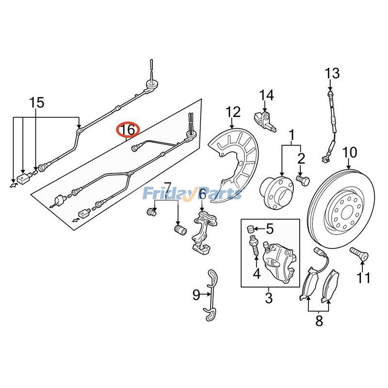 Arnés de cableado del sensor de velocidad de rueda ABS 1K0927903R para Volkswagen Golf 2010-2014 GTI 2006-2014 Jetta 2005-2014 para Vehículo Para Volkswagen FridayParts