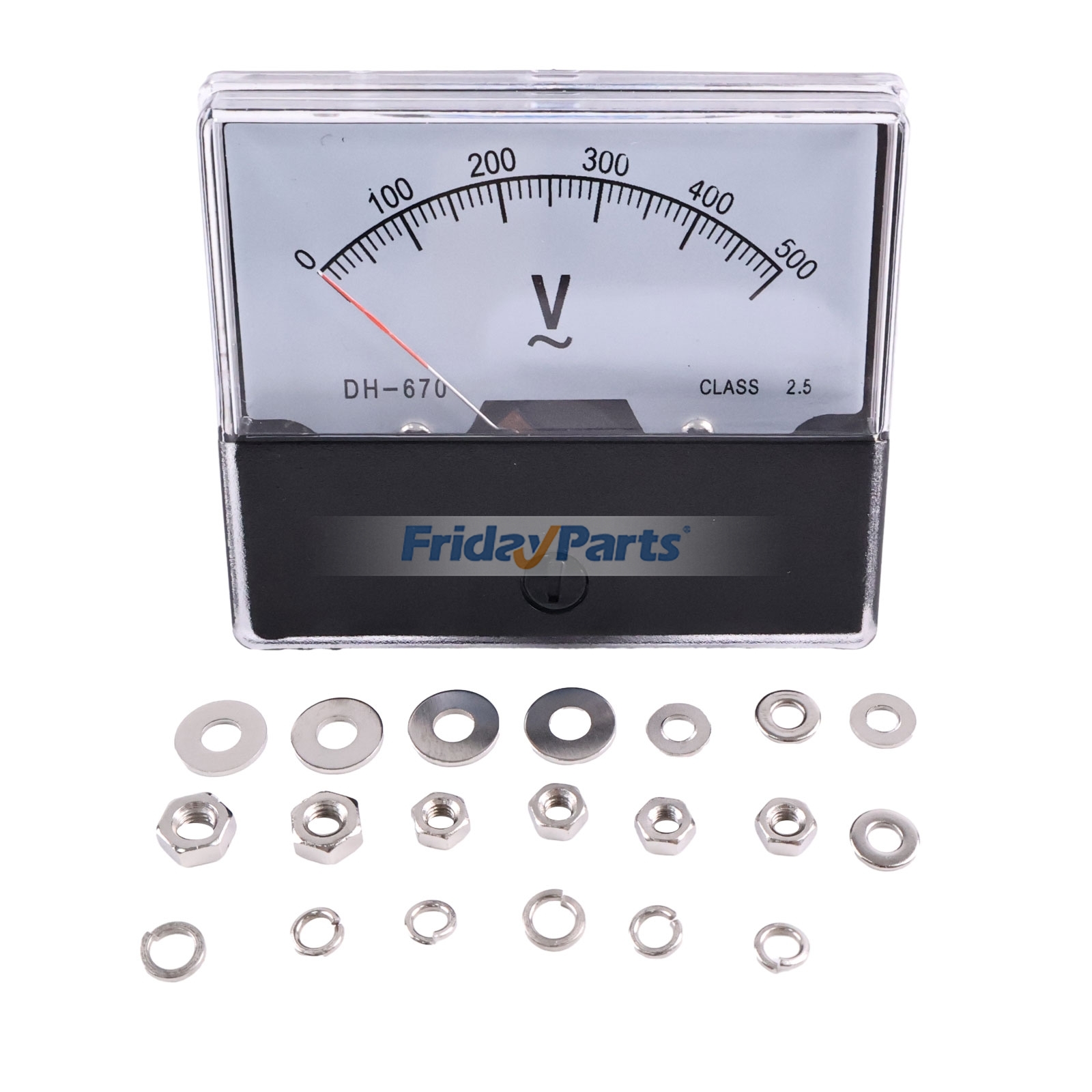 Medidor de panel de amperios CA 0-500 V, voltímetro, medidor de voltaje DH-670 para Otros