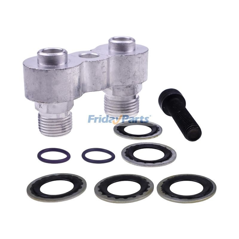 AC Compressor Billet Straight Adapter Fitting CNC Aluminum Rebuild for ...