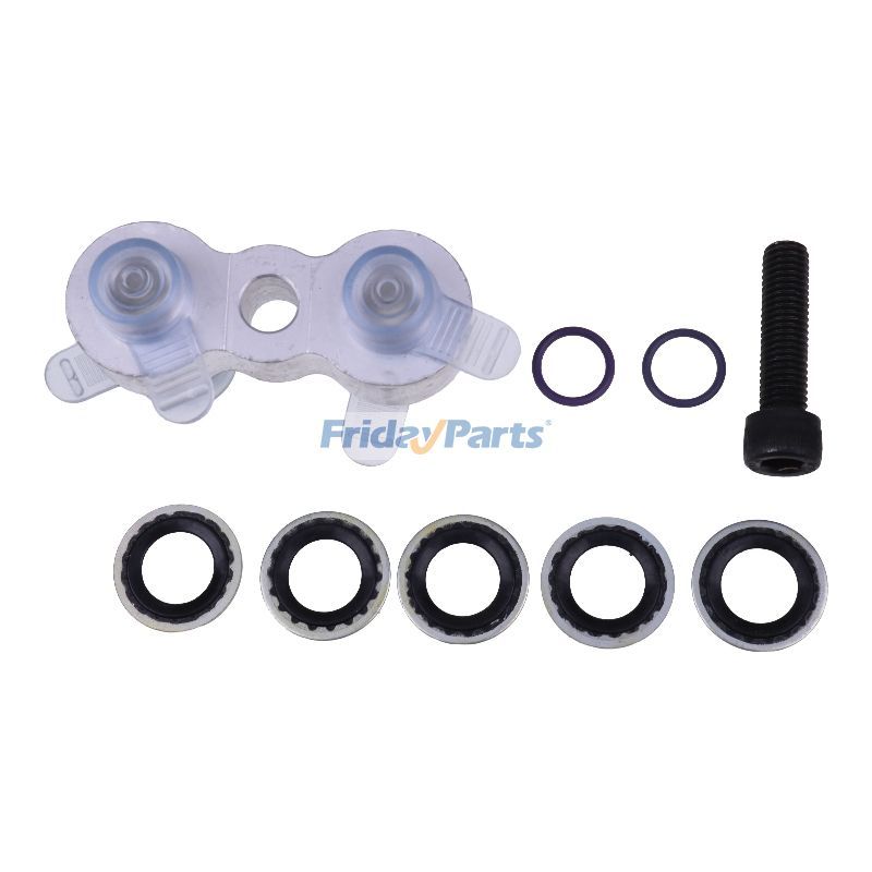 FridayPartsのAC コンプレッサー ビレット ストレート アダプター フィッティング CNC アルミニウム リビルド LS GM R4