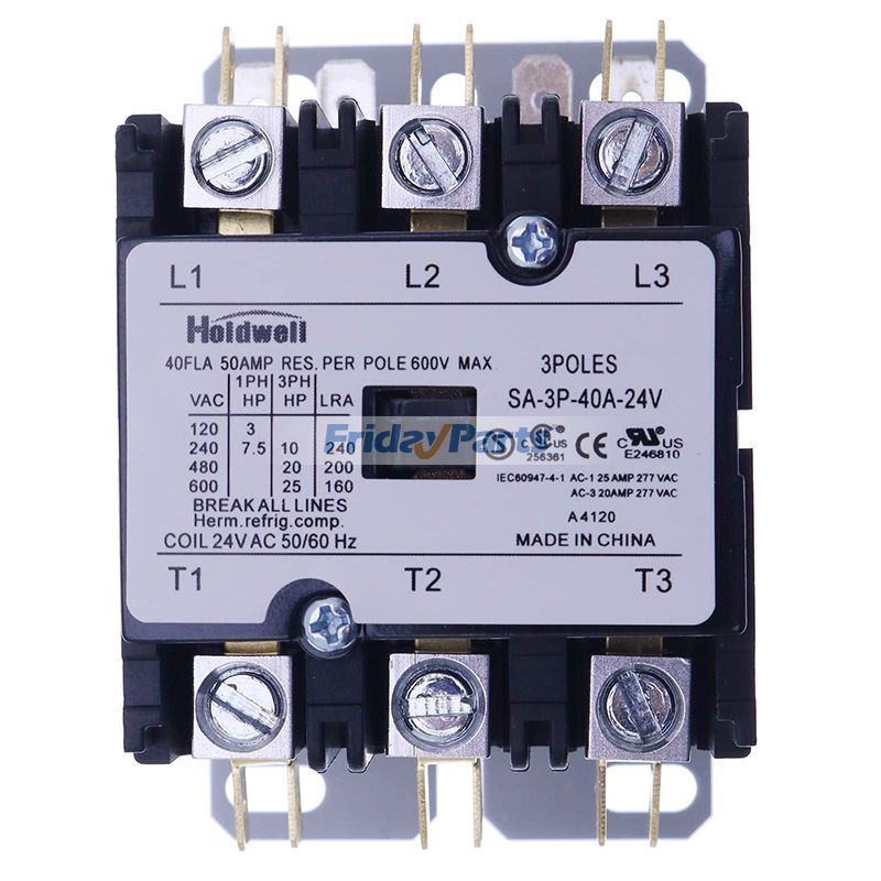 Contacteur à usage spécifique CA 3 pôles 40FLA 50AMP 600V 42-104521-12 Pour AUTRE MARQUE