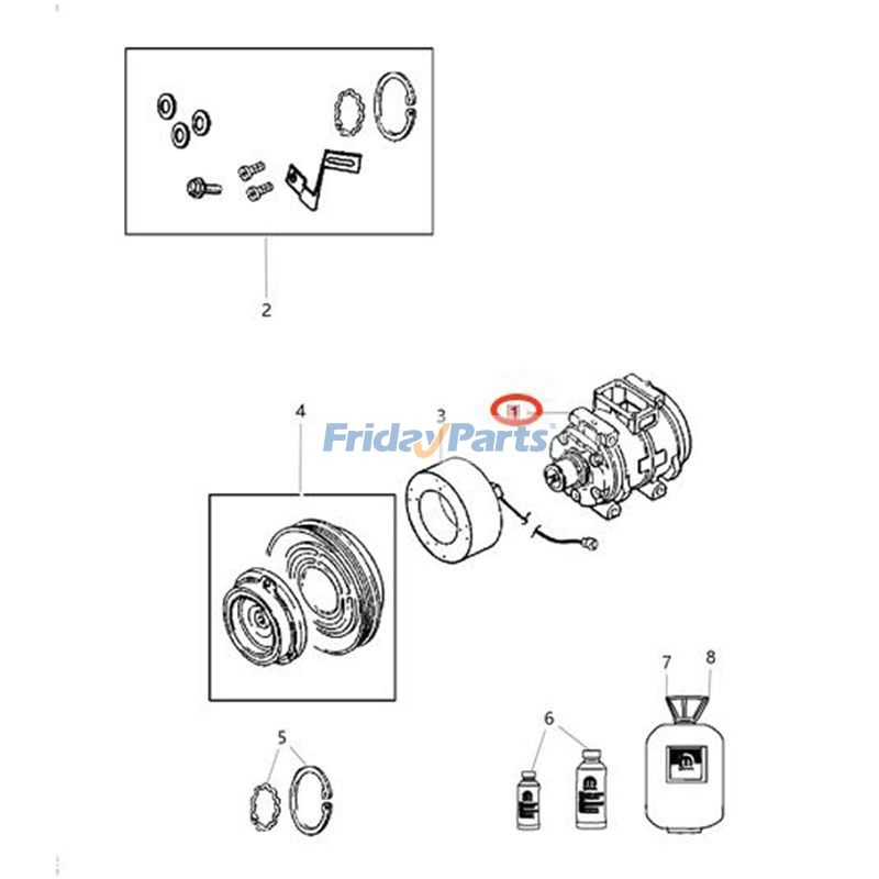 FridayParts Klimakompressor