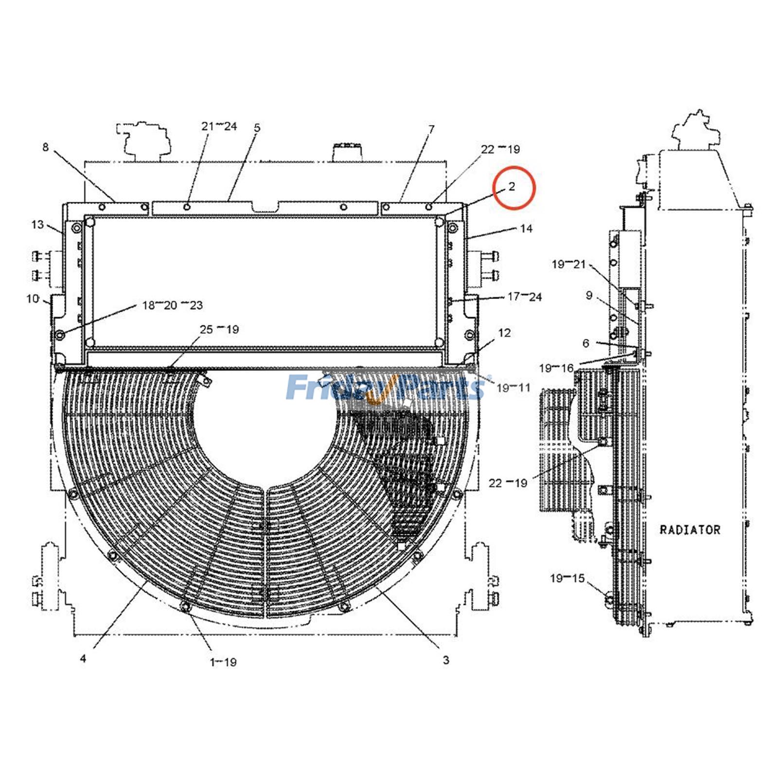 A/C Condenser for Engine,Tractor