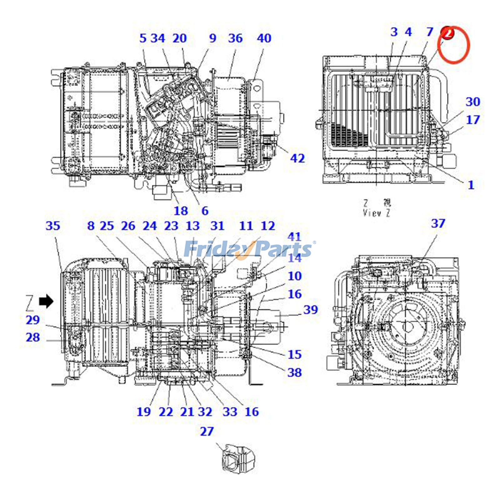 A/C Evaporator for Loader,Off-Road Truck