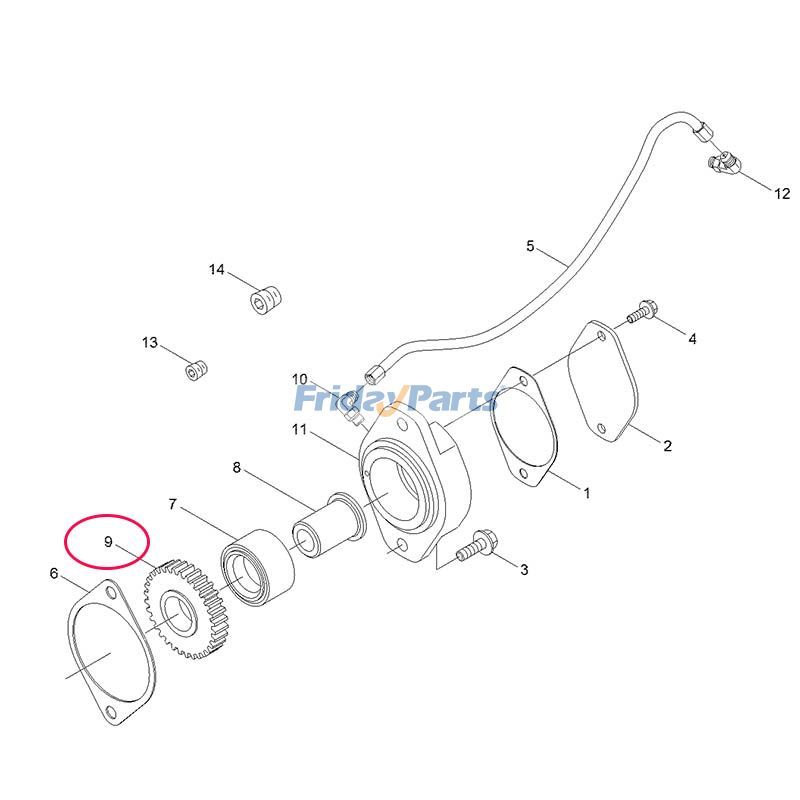 Accessory Drive Gear for Excavator,Forklift,Loader