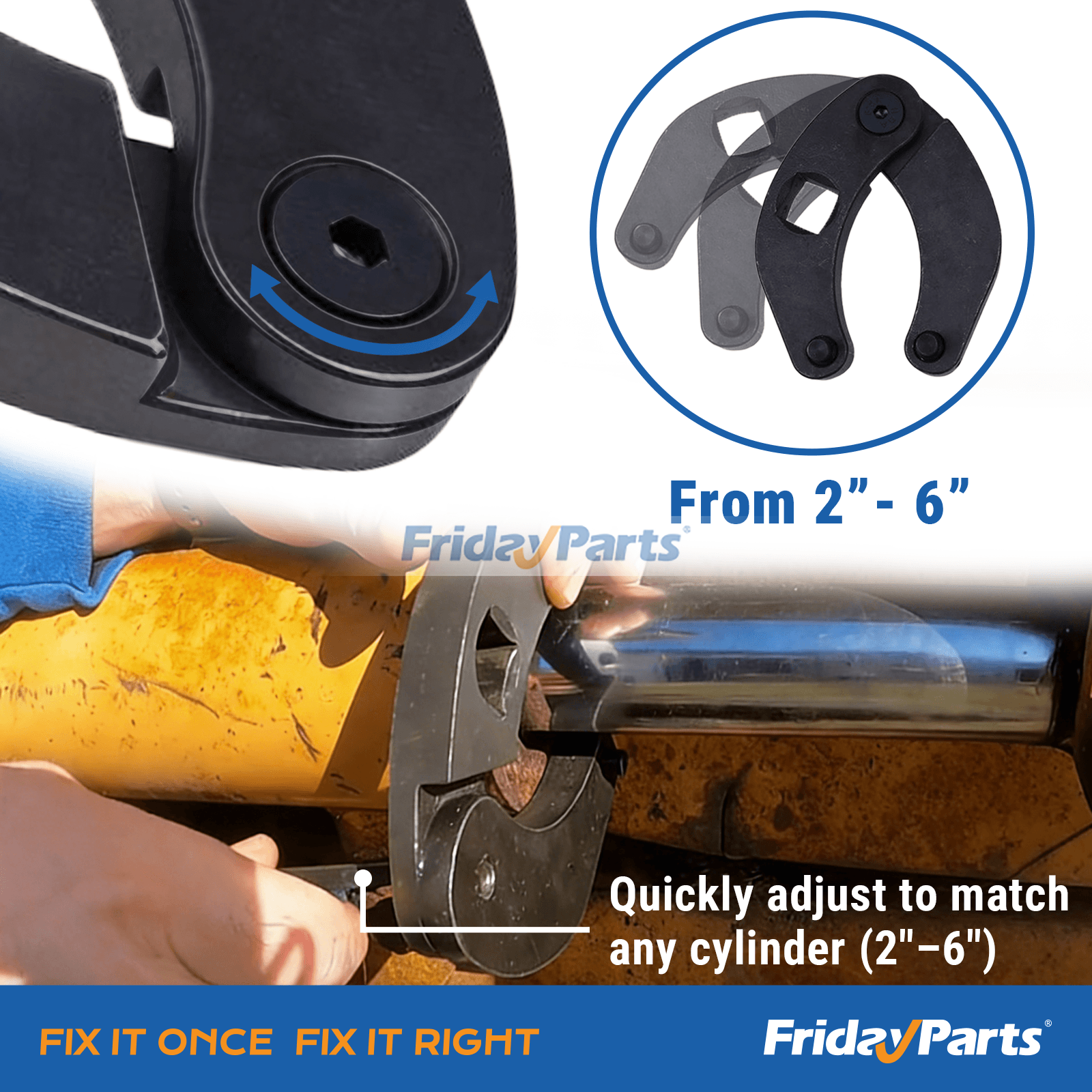 Others Adjustable Gland Nut Wrench & Universal Hydraulic Cylinder Spanner Wrench for CASE BOBCAT Equipment