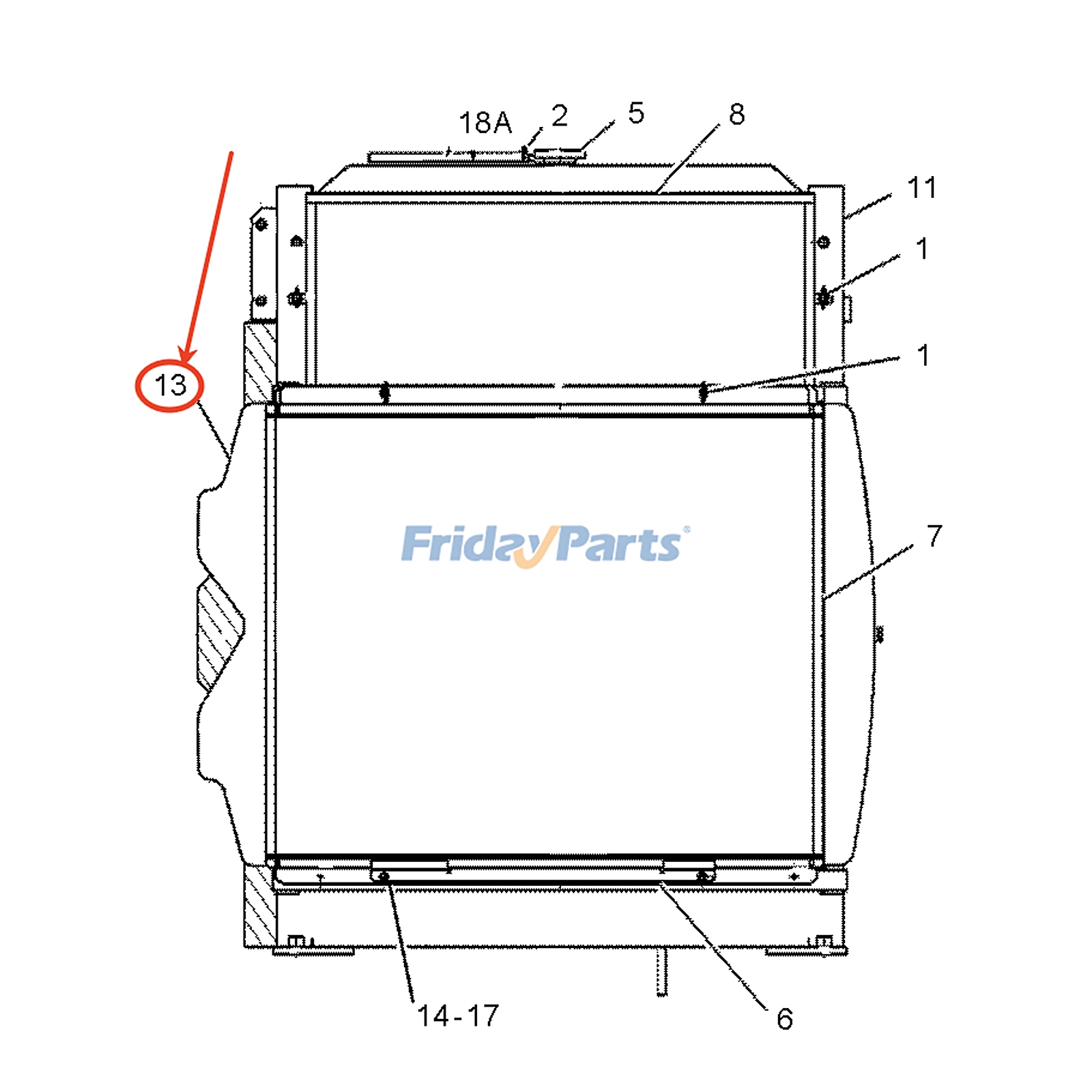 Aftercooler  for Engine,Excavator