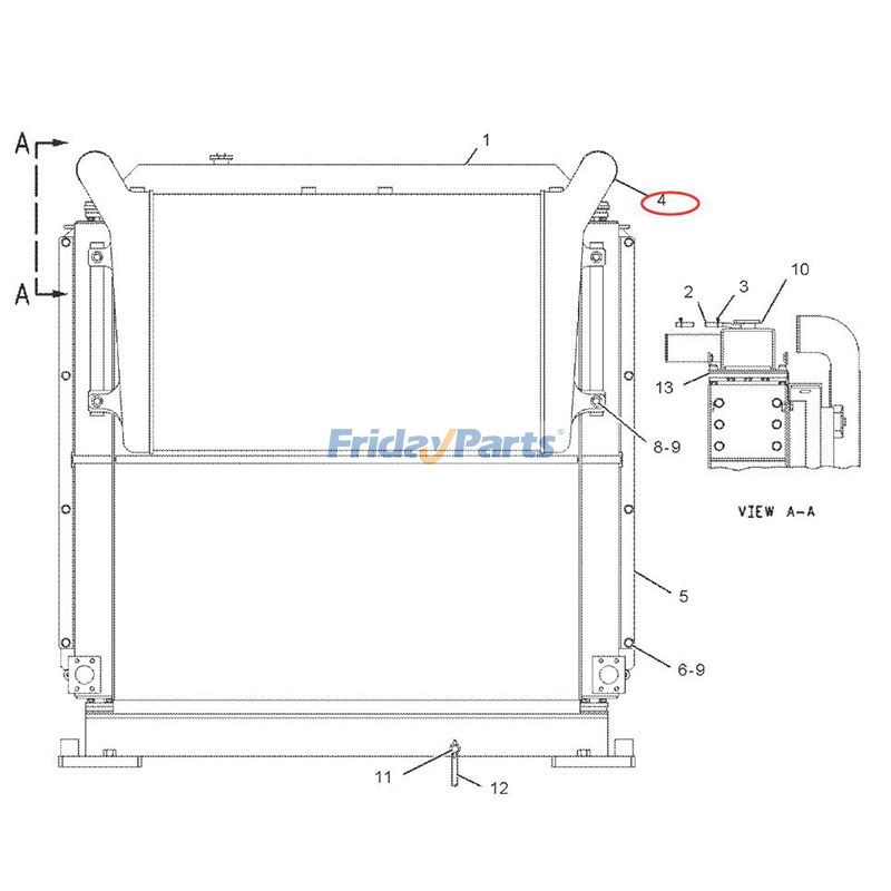 Postenfriador 210-8063 para motor Caterpillar CAT 3196 Excavadora 365B II Para CAT