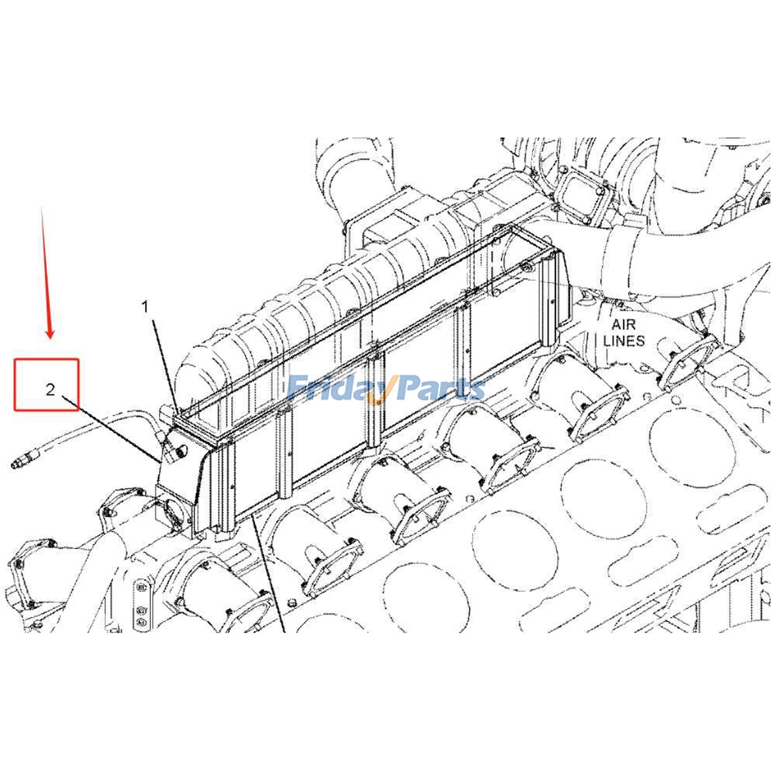 Refroidisseur intermédiairepour Moteur,Camion Tout-Terrain