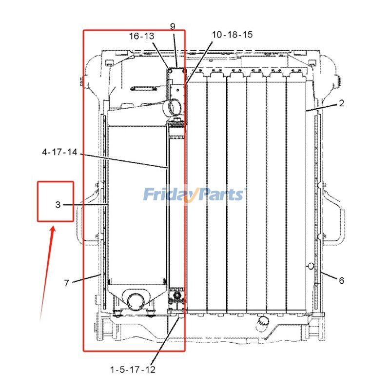 Aftercooler for Dozer,Engine