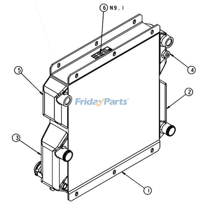Aftercooler 361-4663 for Caterpillar CAT Engine C2.2 3024C Loader 226B 226B3 232B 242B 247B 247B3 257B
