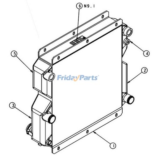 4616246 Hydraulic Oil Cooler 361-4663 for Caterpillar CAT Engine C2.2 3024C ...