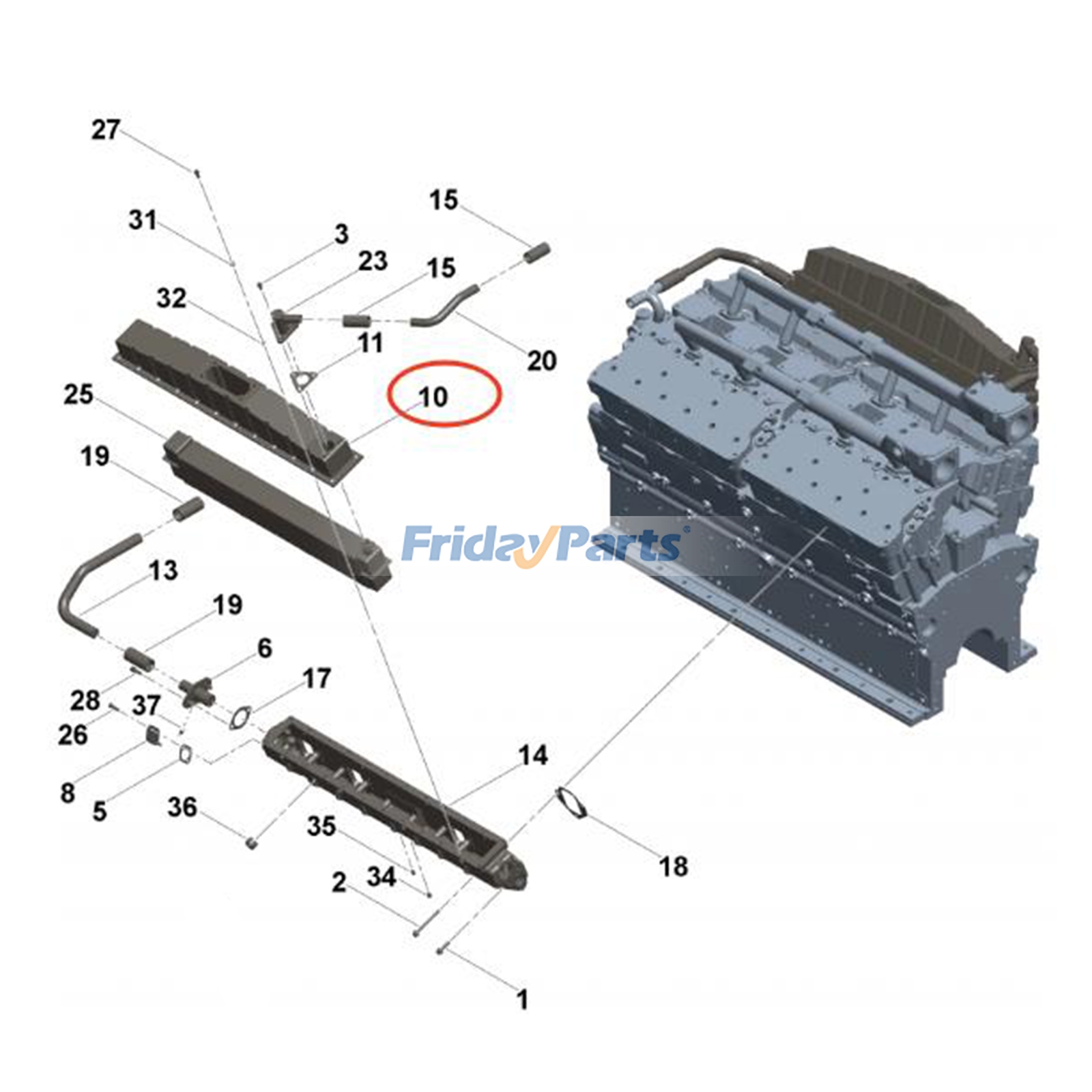 Aftercooler Core for Engine