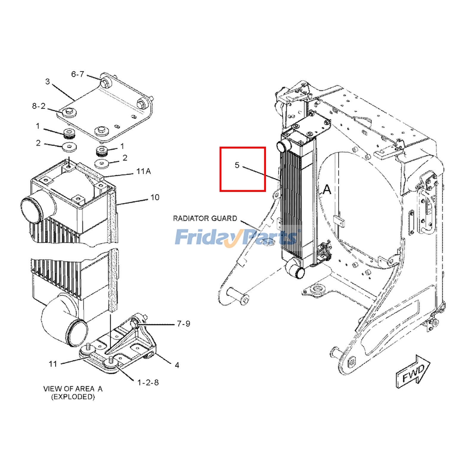 Aftercooler Core for Dozer,Engine