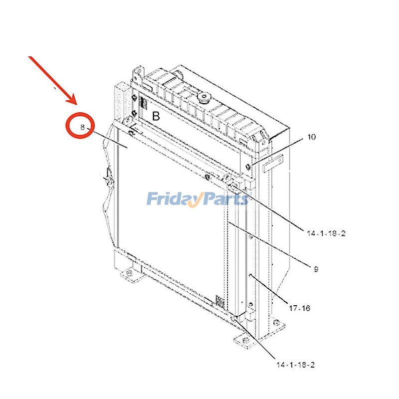 Aftercooler for Engine,Excavator
