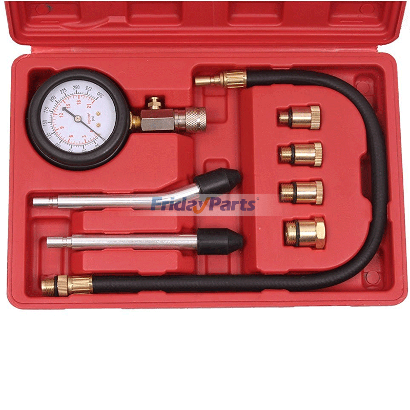 Aftermarket Big Red Torin ATRHS-A0031R Zylinderdruck-Vakuummessgerät-Kit für Auto, LKW, Motorrad, Marine, ATV, UTV, Schneemobil