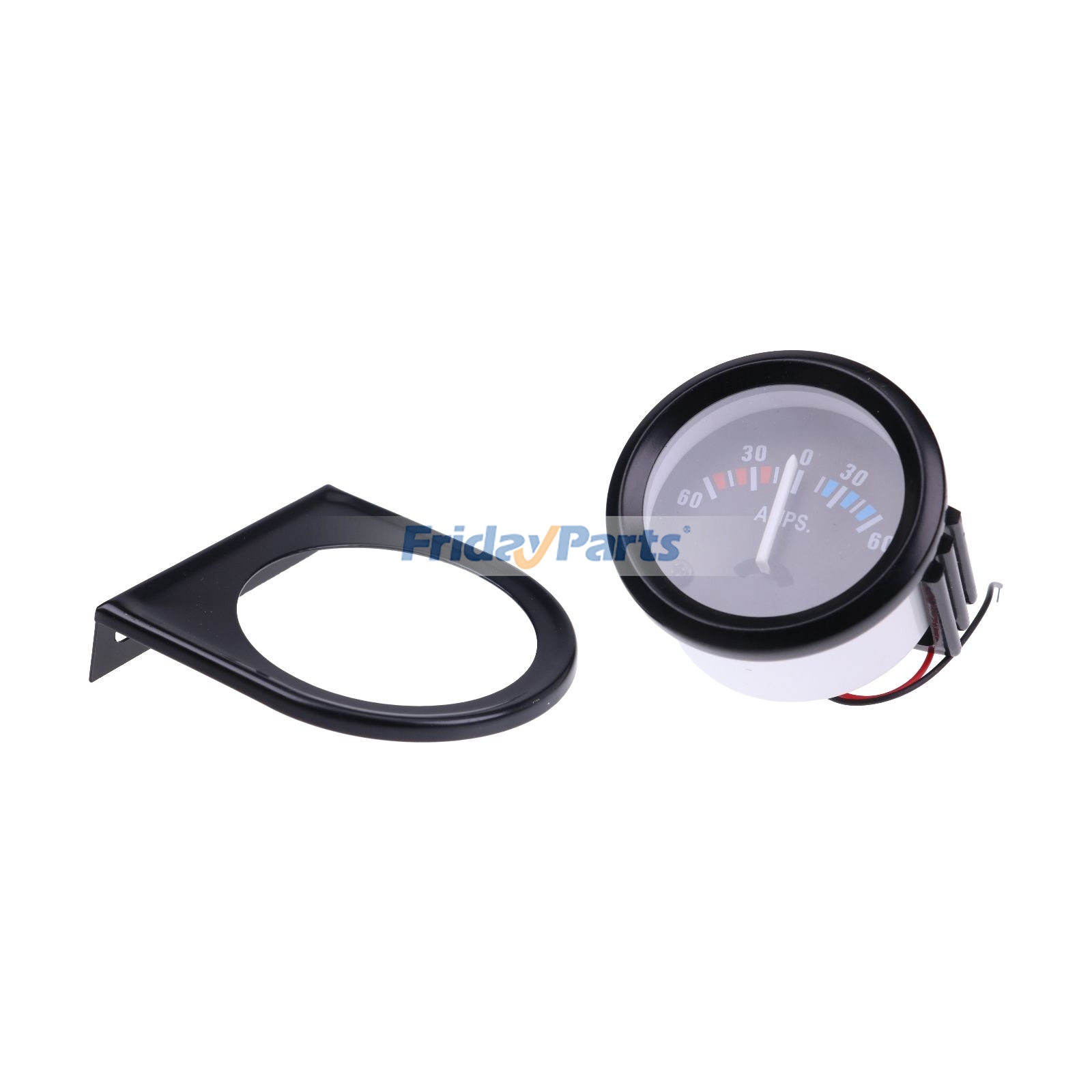 Aftermarket Bosch SP0F000059 2 Zoll Amperemeter Messgerät mit schwarzem Zifferblatt und schwarzer Lünette für Fahrzeugindustrieausrüstungfür Für Bosch