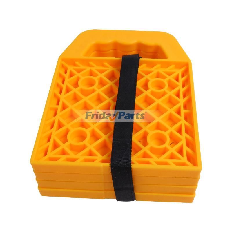 Aftermarket Camco 44595 Stabilisierungs-Wagenheber-Pad, gelb, für Wohnmobile, Einzelräder, Doppelräder, 4 Stück