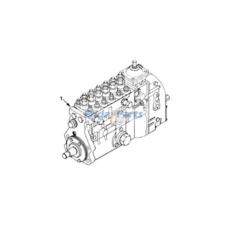 Bomba de inyección de combustible Denso 19100-08160 de repuesto para excavadora y cargadora Para Denso