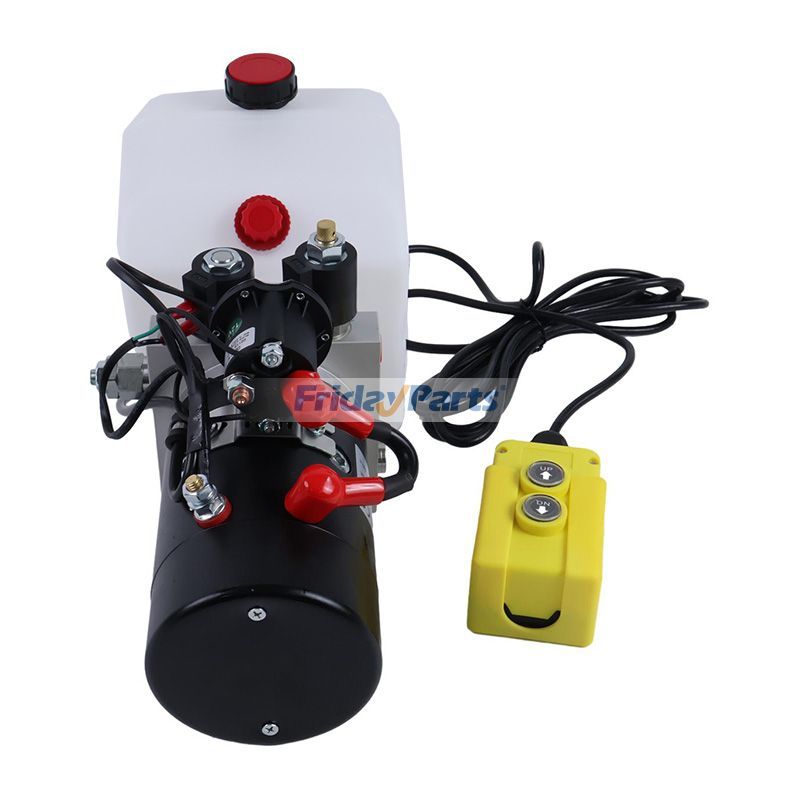 他ブランド用用アフターマーケット KTI Hydraulics DC-4442 3クォート ダブルアクティング 12V 油圧ポンプ ダンプトレーラー用