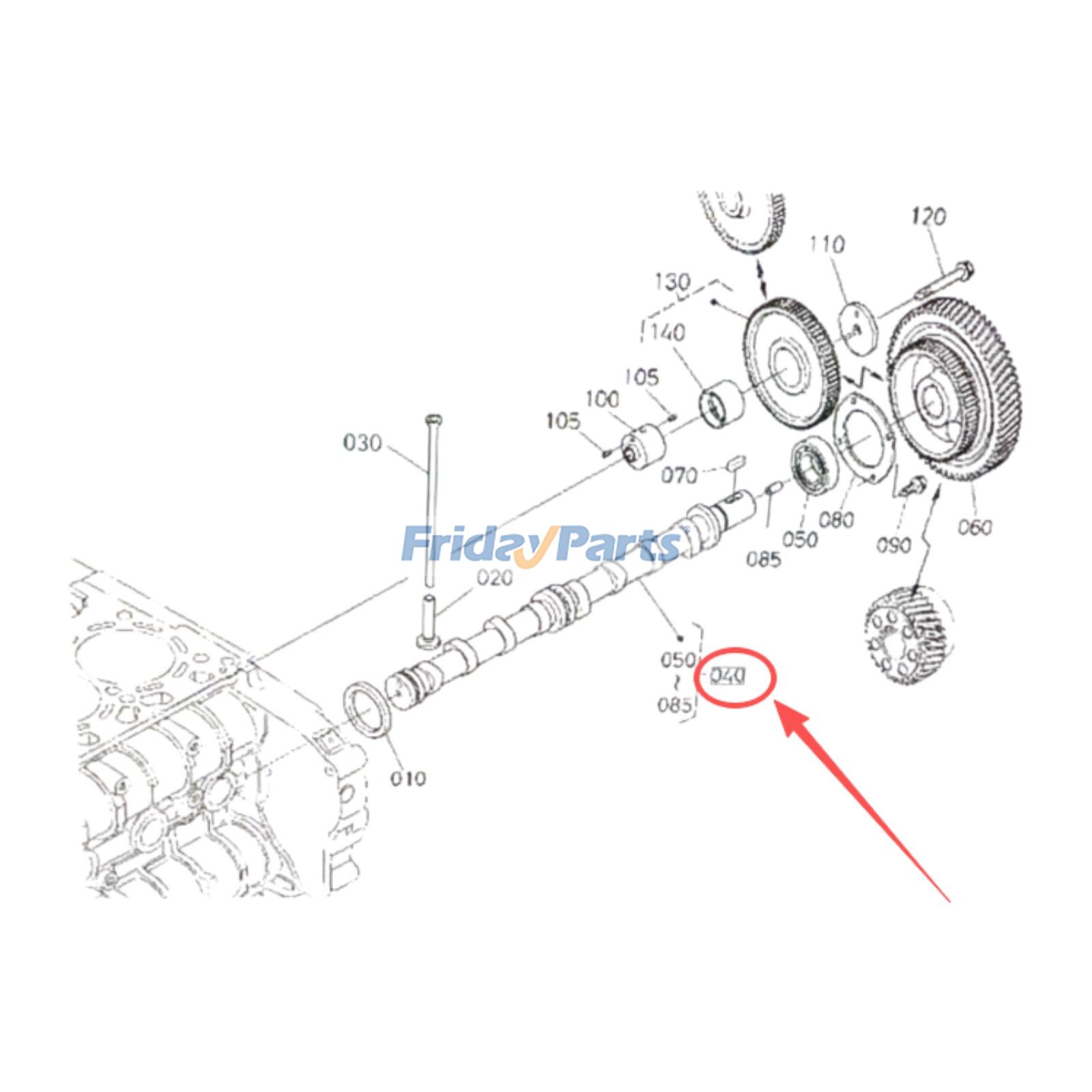Ensemble d'arbre à camespour Moteur