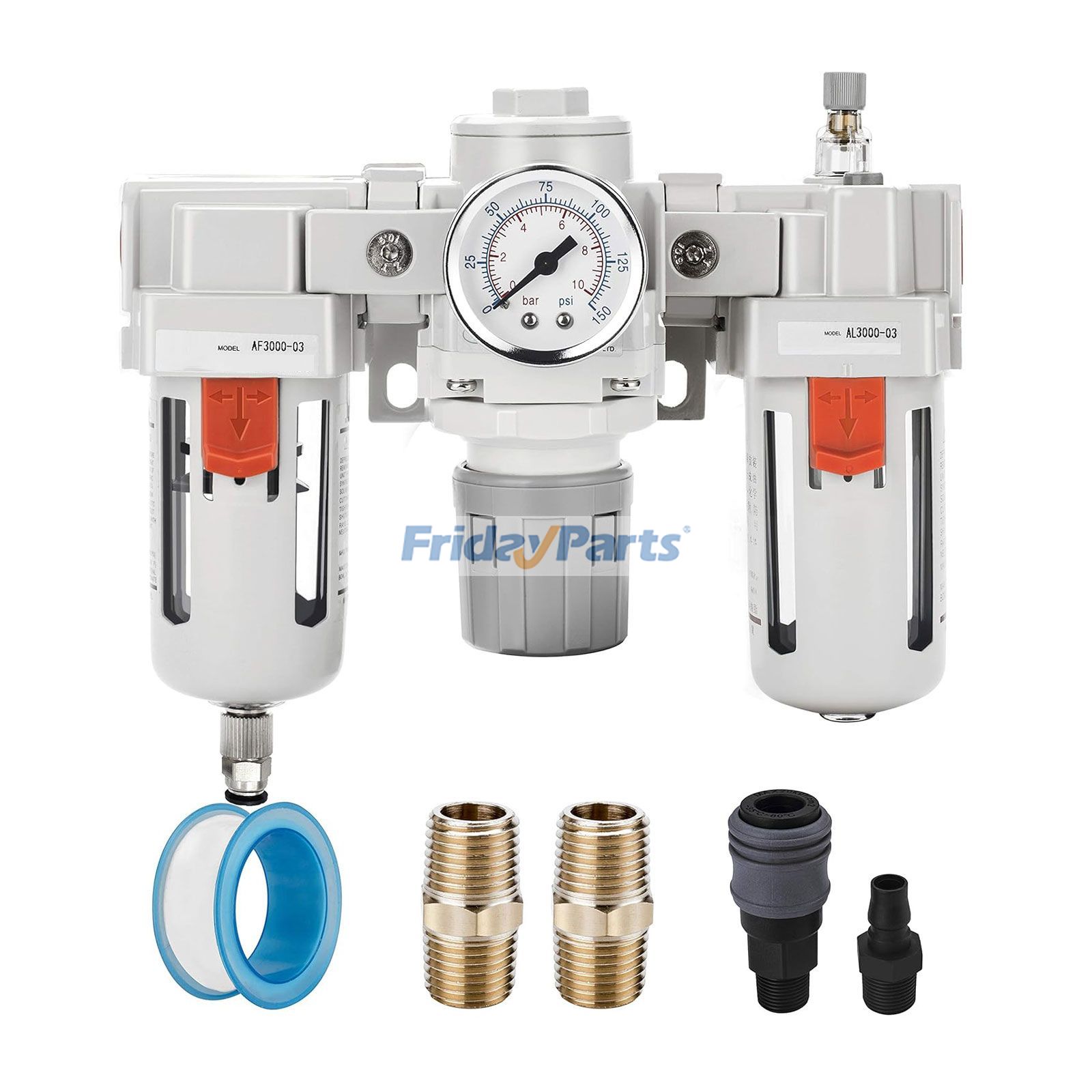 アフターマーケット SMC AC3000-03 ACフィルタレギュレータルブリケータコンビネーション（産業機器用）