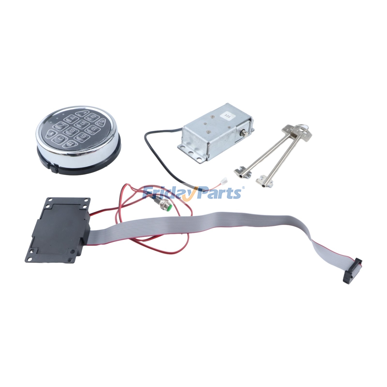 Reemplazo de solenoide de cerradura de caja fuerte digital electrónica Stack-On de repuesto con 2 llaves