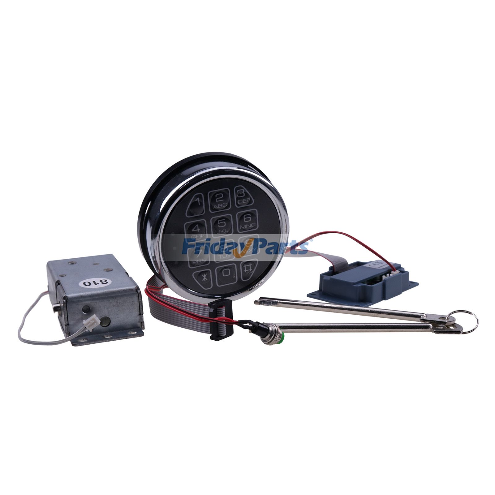 Reemplazo de solenoide de cerradura de caja fuerte digital electrónica Stack-On de repuesto con 2 llaves