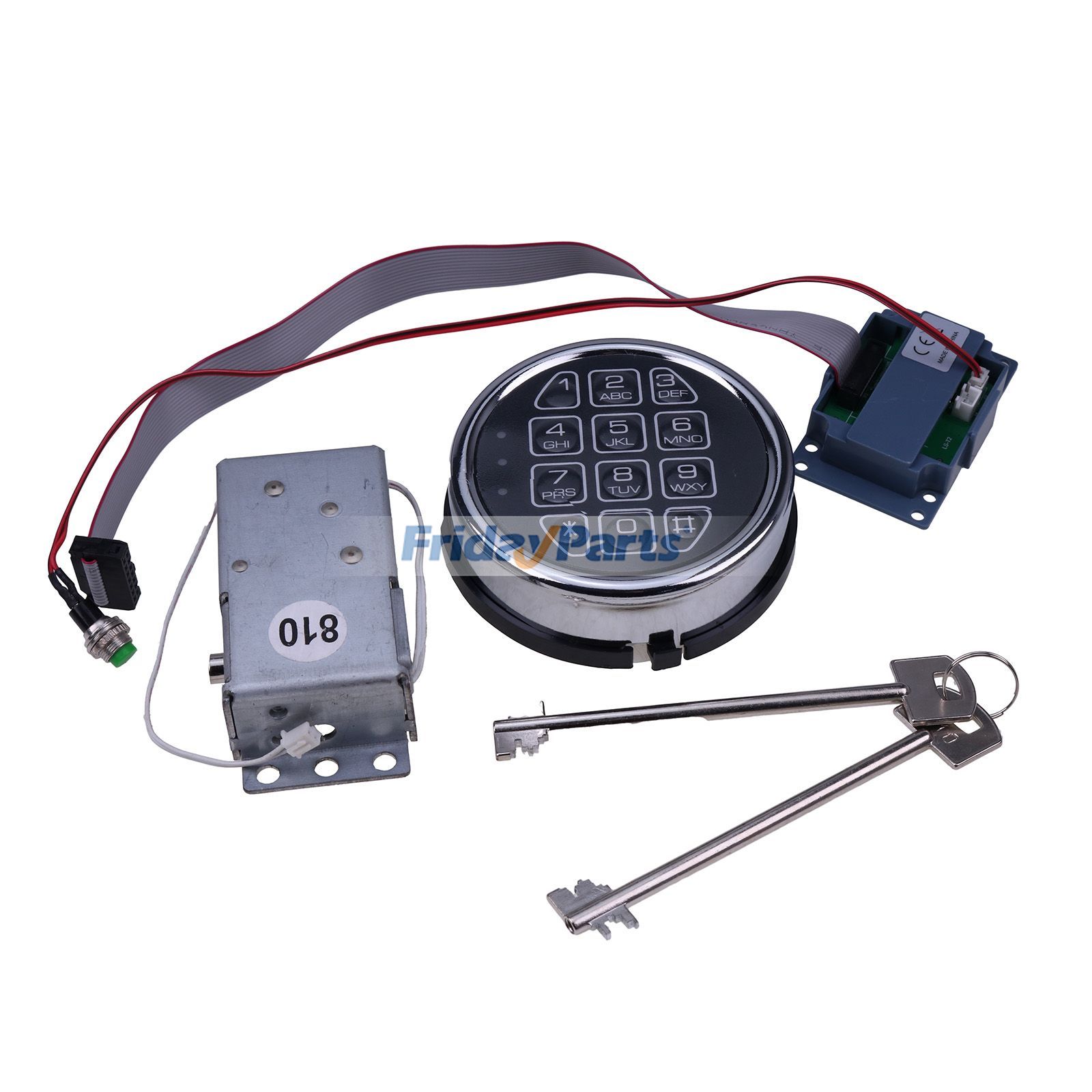 Solénoïde de remplacement de serrure de coffre-fort numérique électronique Stack-On de rechange avec 2 cléspourPour AUTRE MARQUE