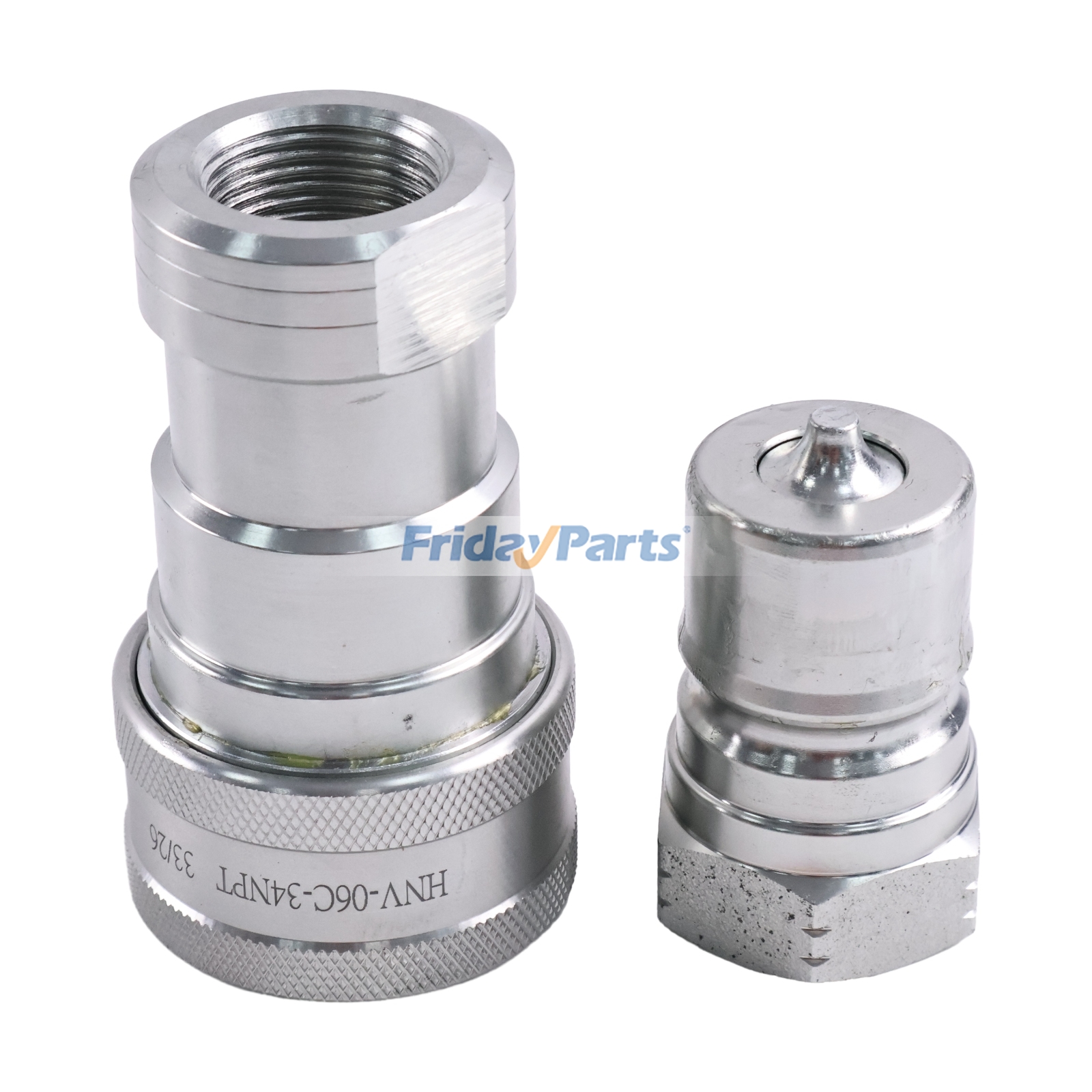 3/4" NPT ISO 7241-B Quick Disconnect Hydraulic Coupling Set for Excavator Loader Truck