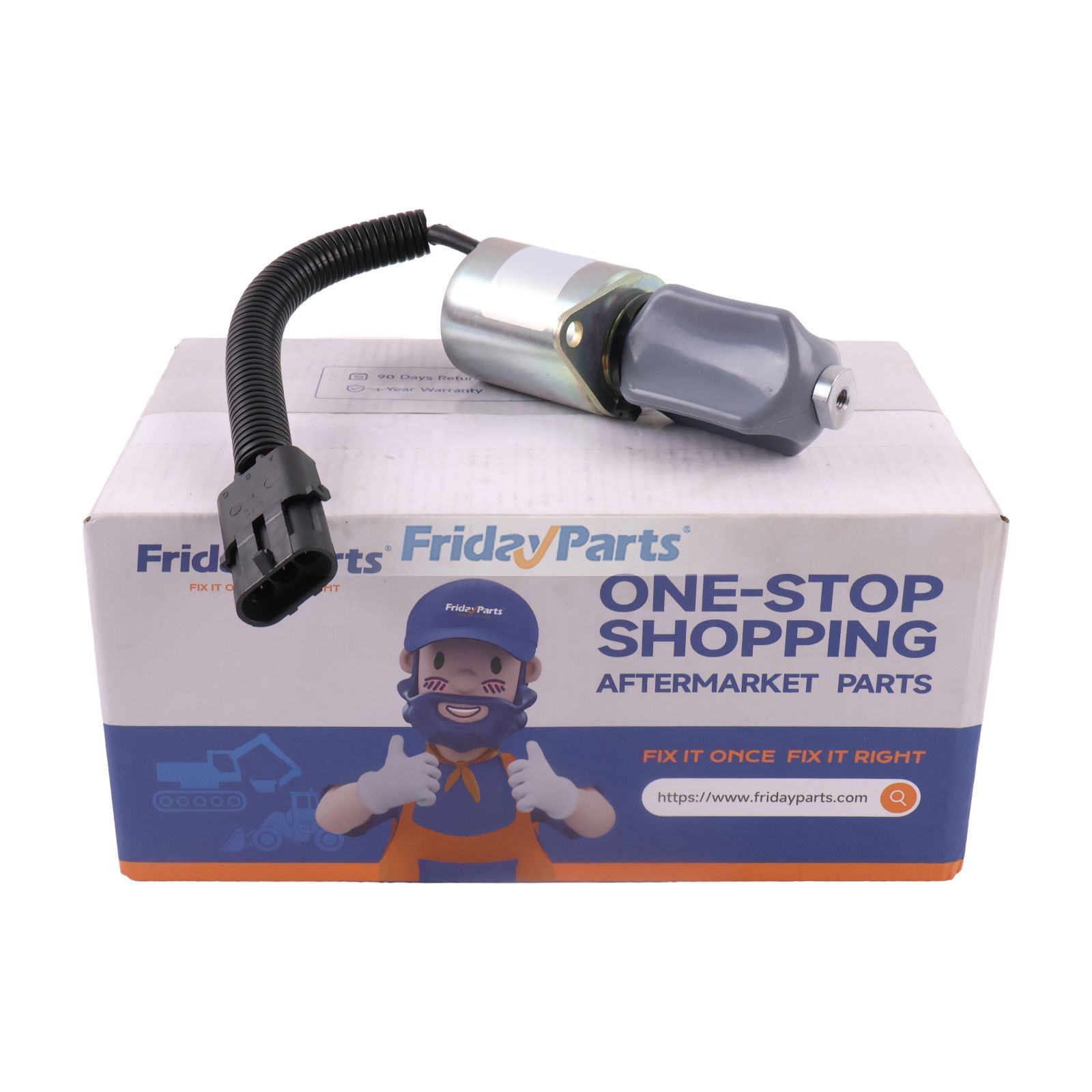 Solénoïde d'arrêt d'urgence Woodward 1753ES-12A7UC3B1 pour moteur de chargeuse-pelleteuse