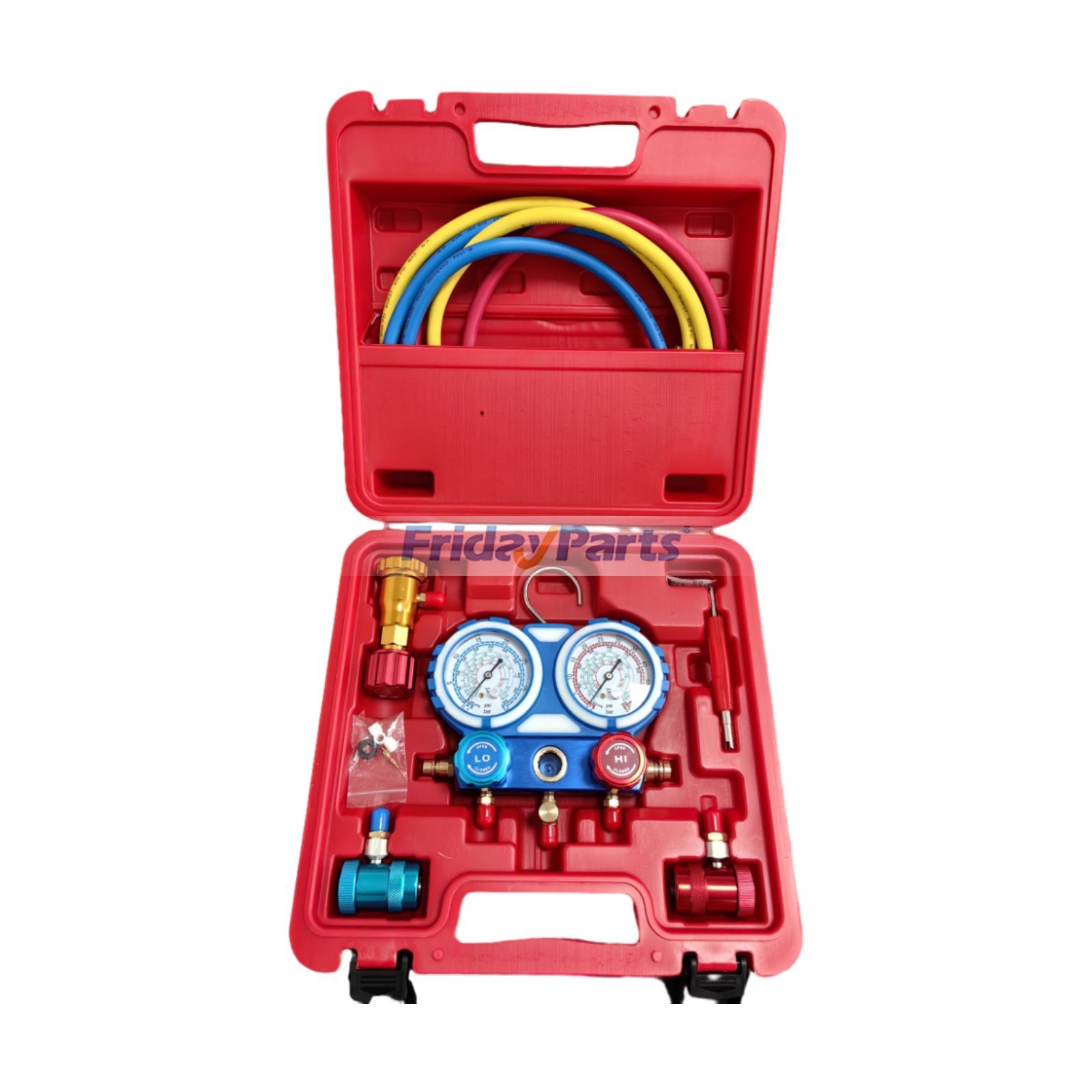 Aftermarket PB Motor Tech FQ-9003 3-Way AC Manifold Gauge Set for Refrigerant R134A R22 R404A