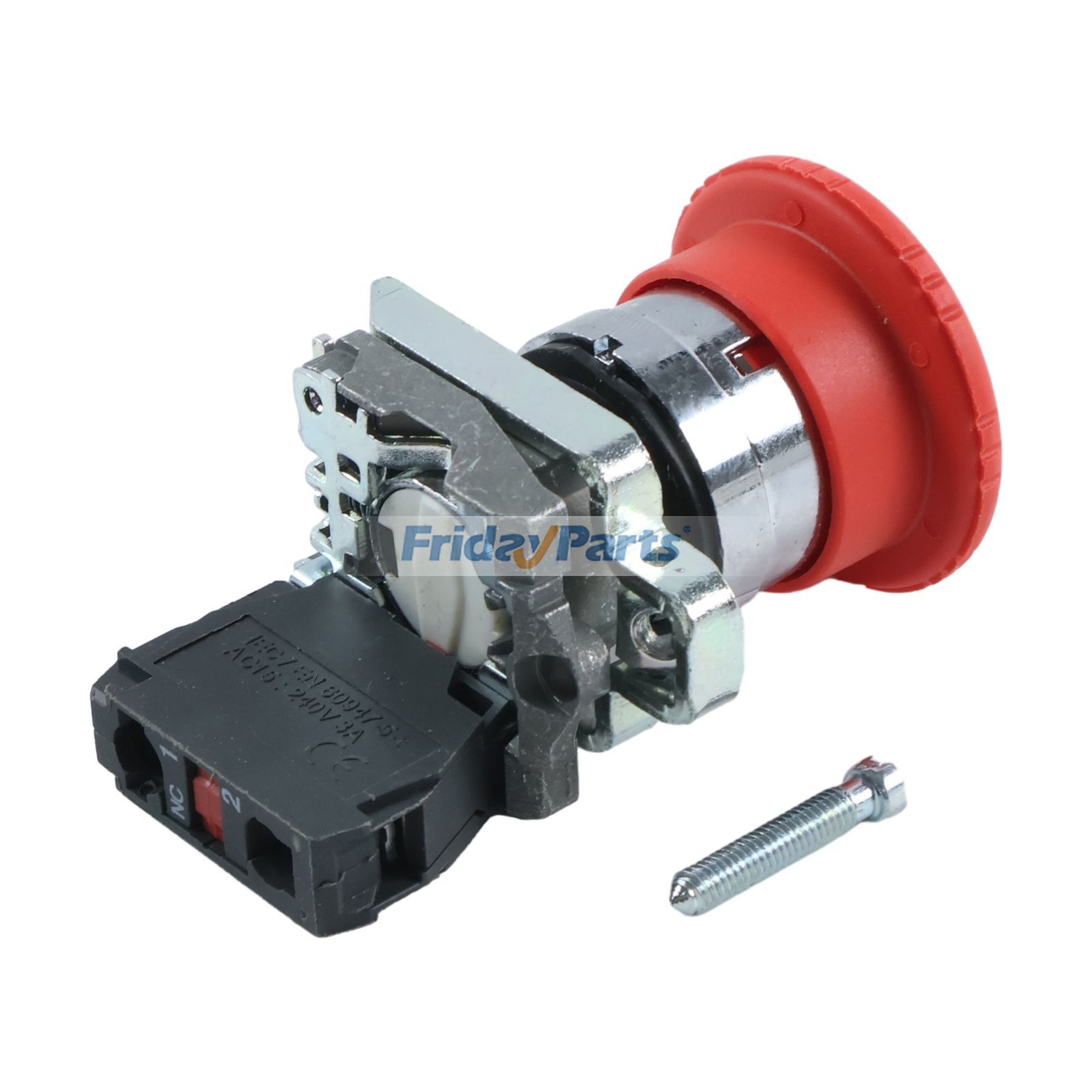 Aftermarket Schneider ZB4-BS542 Emergency Stop Push Button for Industrial Equipment