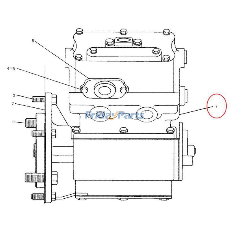 FridayPartsでエアブレーキコンプレッサーerpillar CATを購入