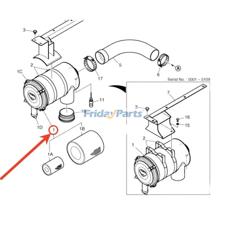 Air Cleaner for Engine,Excavator,Loader