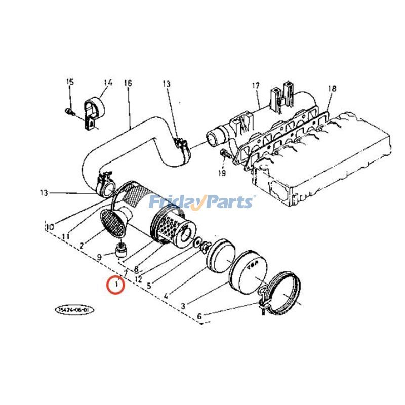 Air Cleaner Assembly for Excavator,Tractor