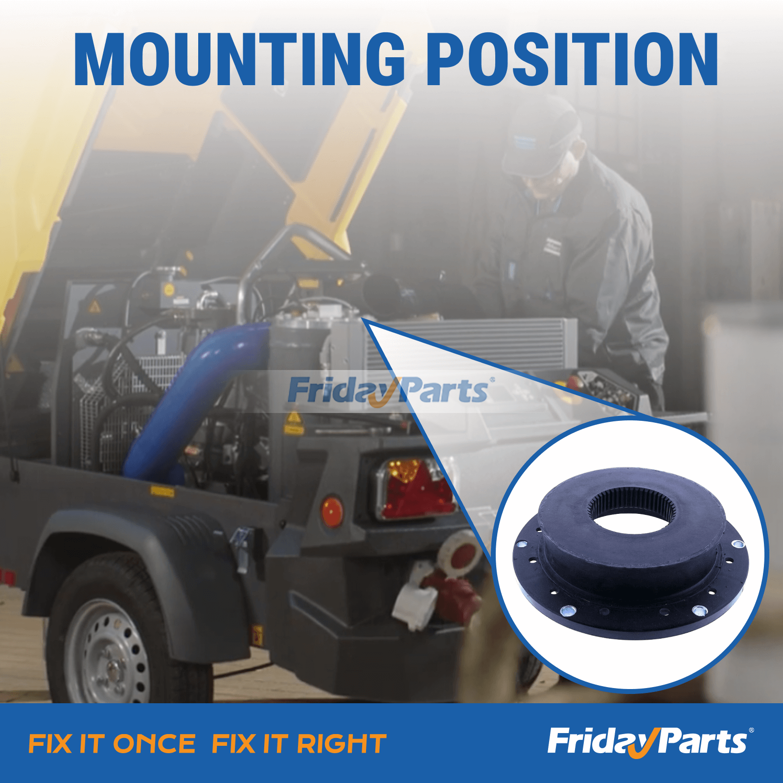 Atlas Copco XAS Compressor Coupler Engine to Air End Connection