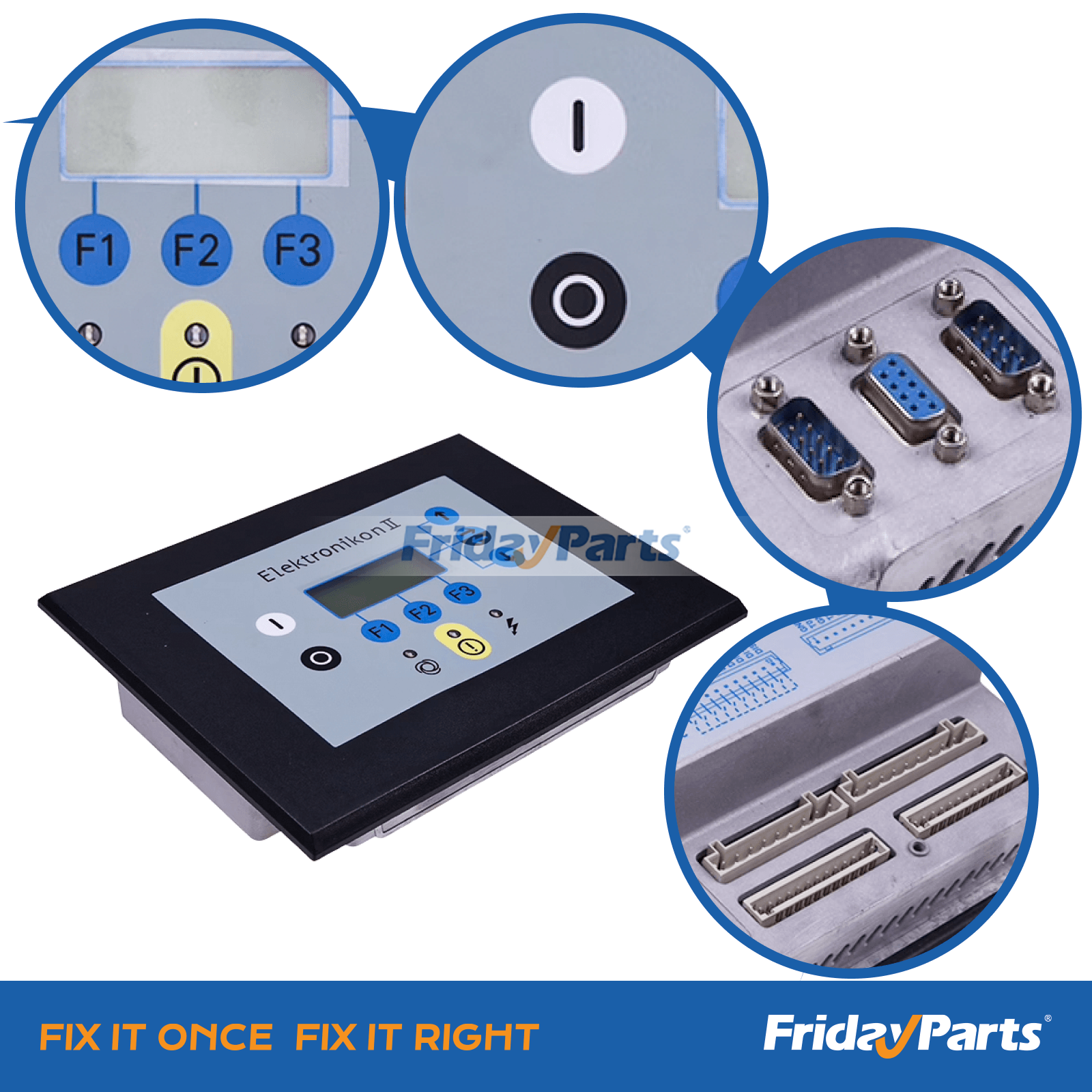 Connector and terminal layout of Electronikon controller panel 1900071012 for air compressor