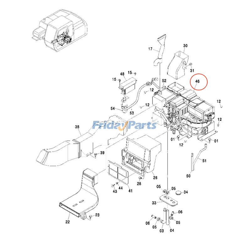 Air Conditioner 4431079 for Excavator