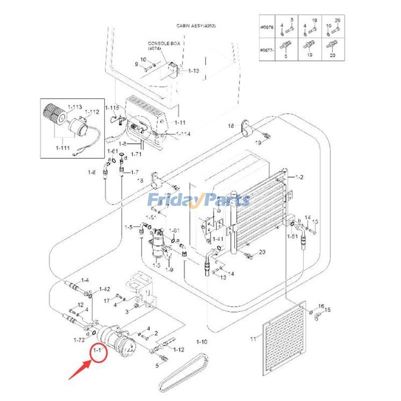 FridayParts Air Conditioner Compressor Assembly