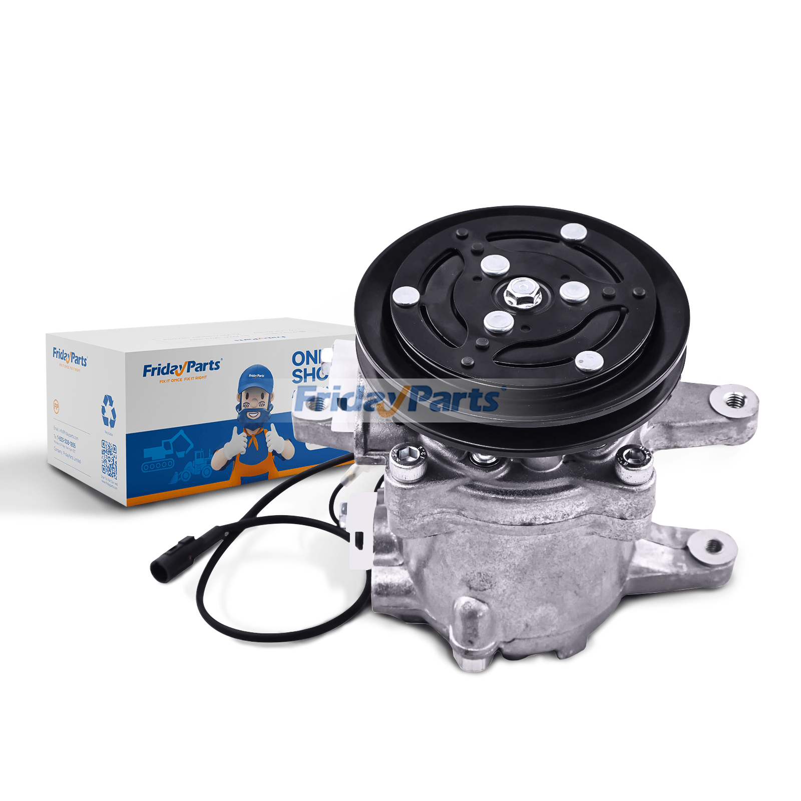 SVO7E Air Conditioning Compressor T2055-72210 for Kubota Excavator KX080-3 KX121-3 KX161-3 U45-3 U50-3