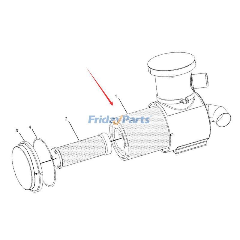 Luftfilter 6I2501 für Caterpillar-Motor 3208 3304 3306B 3406C CAT-Bagger 235C 320B 320C 320D 320D2 322B 322C 325B