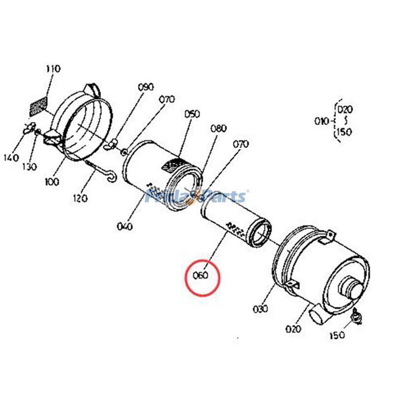 Air Filter 15484-11180 for Kubota Tractor M8950 M8950DT M9580DT M8970DT M9580DT M8950-CAB M8950-S M8950DT-CAB M8950DT-S M9580DT-C