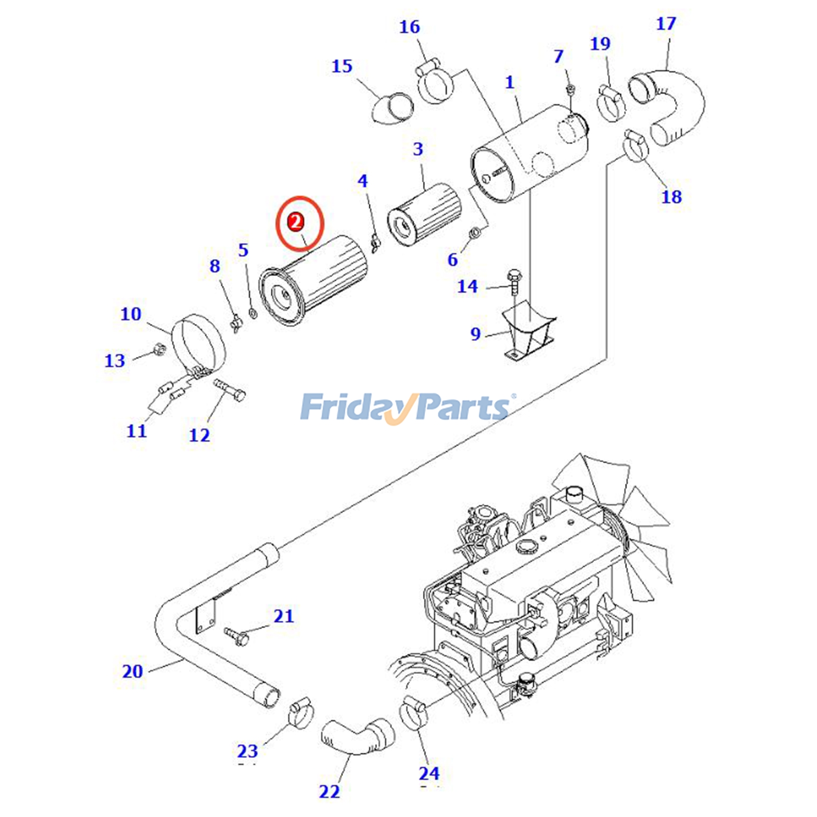 Air Filter for Dozer,Engine,Excavator,Forklift